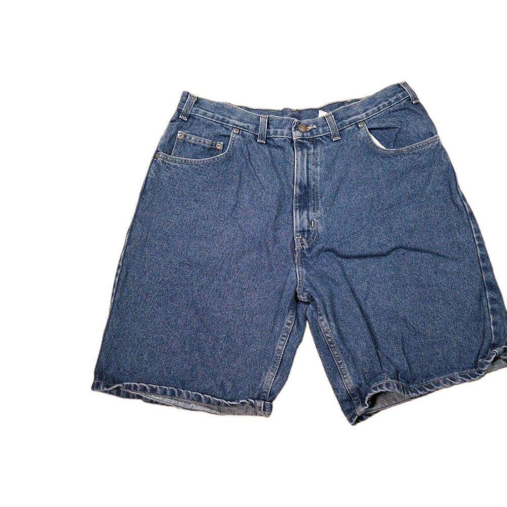 Vintage Faded Glory Men's Denim Shorts Size 36 Blue Baggy Relaxed Fit Jorts Y2K